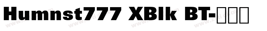 Humnst777 XBlk BT字体转换